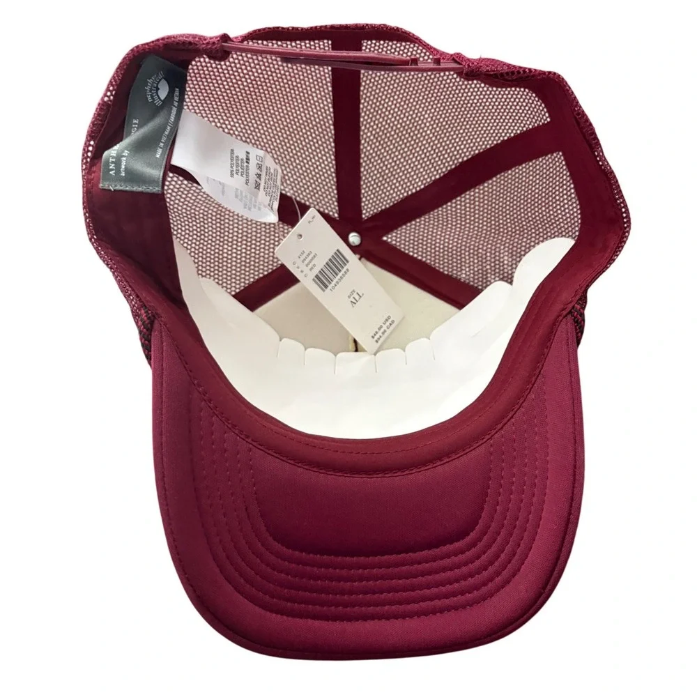 Anthropologie Empathy Illustrated Sleighbell Spritz Trucker Hat NWT OSFA